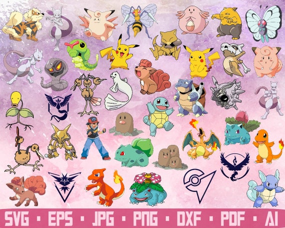 Buy 40 Pokemon Clip Art Svg Pokemon Printable Cut Files Instant Online in  India 