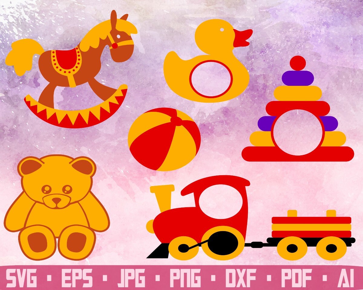 6 Toys Toys Set Svg Toys Kids Svg Cut File Instant Download Cutting ...