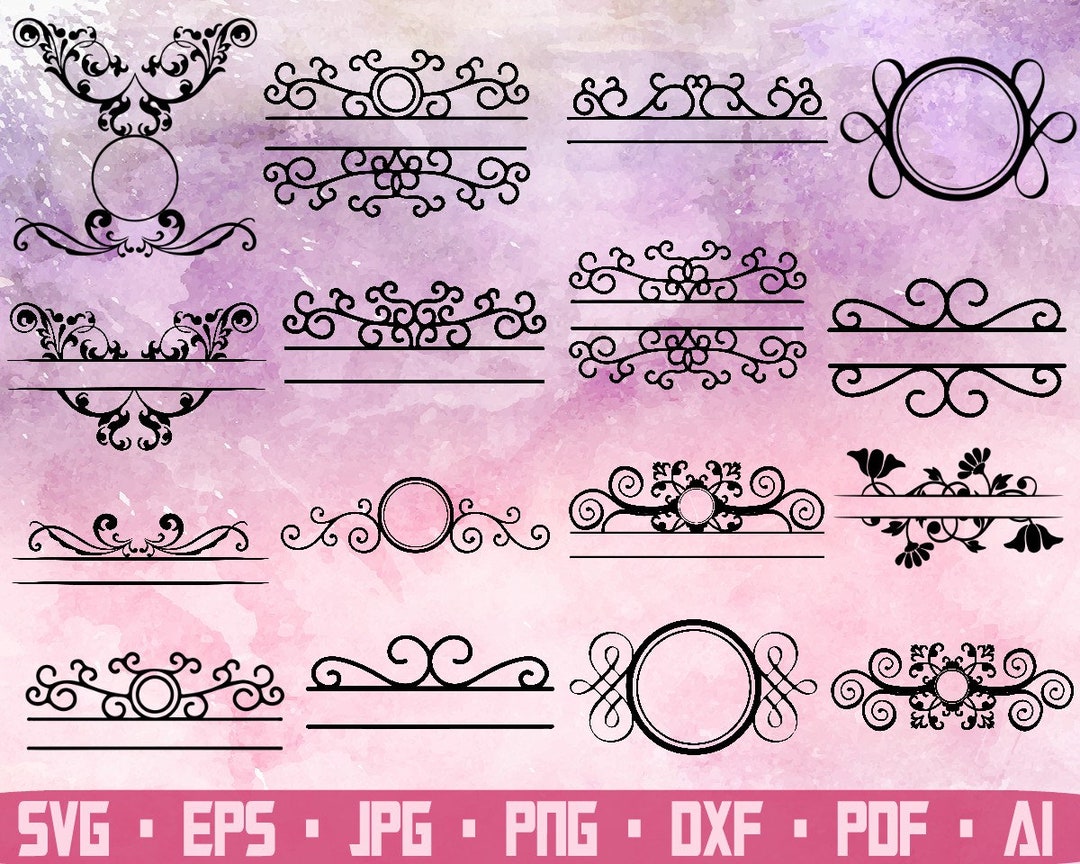 16 Mailbox Frames Mail Box Signs Mailbox Split Frame Mail Box Monogram Frame Svg Png Dxf Eps