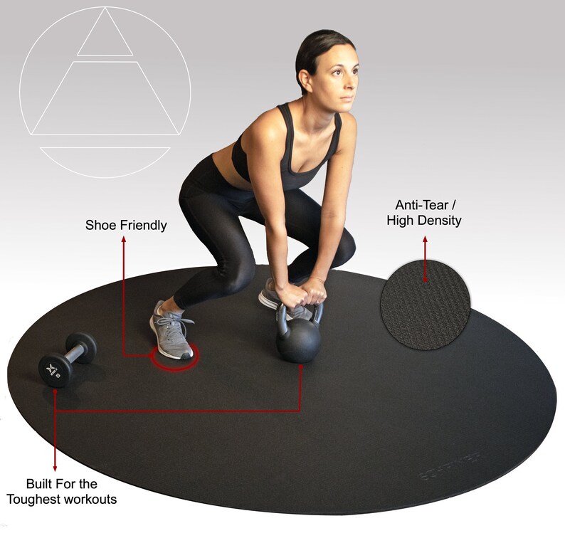 Pro Large Round High Density Exercise Mat 6 X 6mm for Etsy