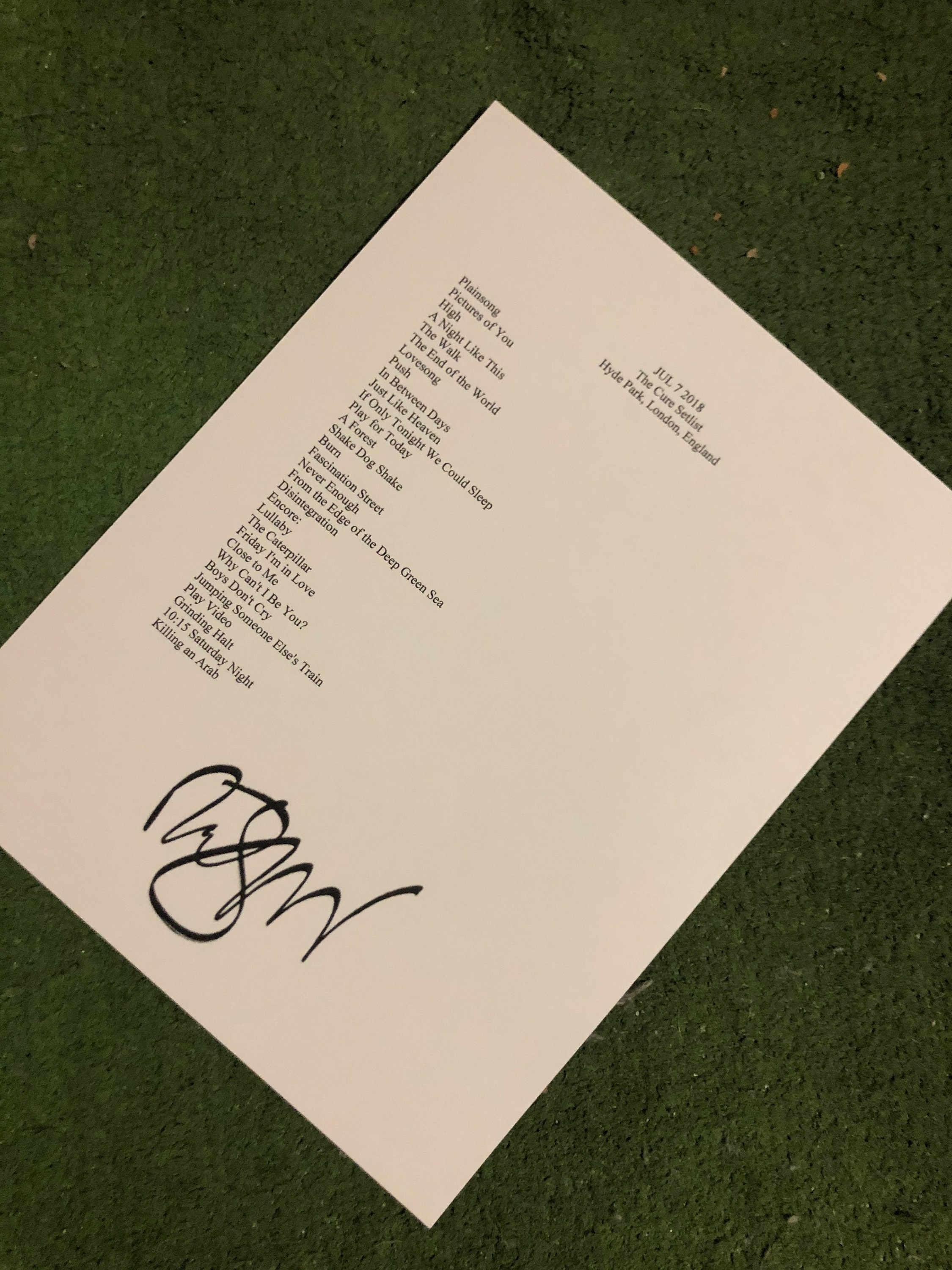 The Cure Chile Setlist