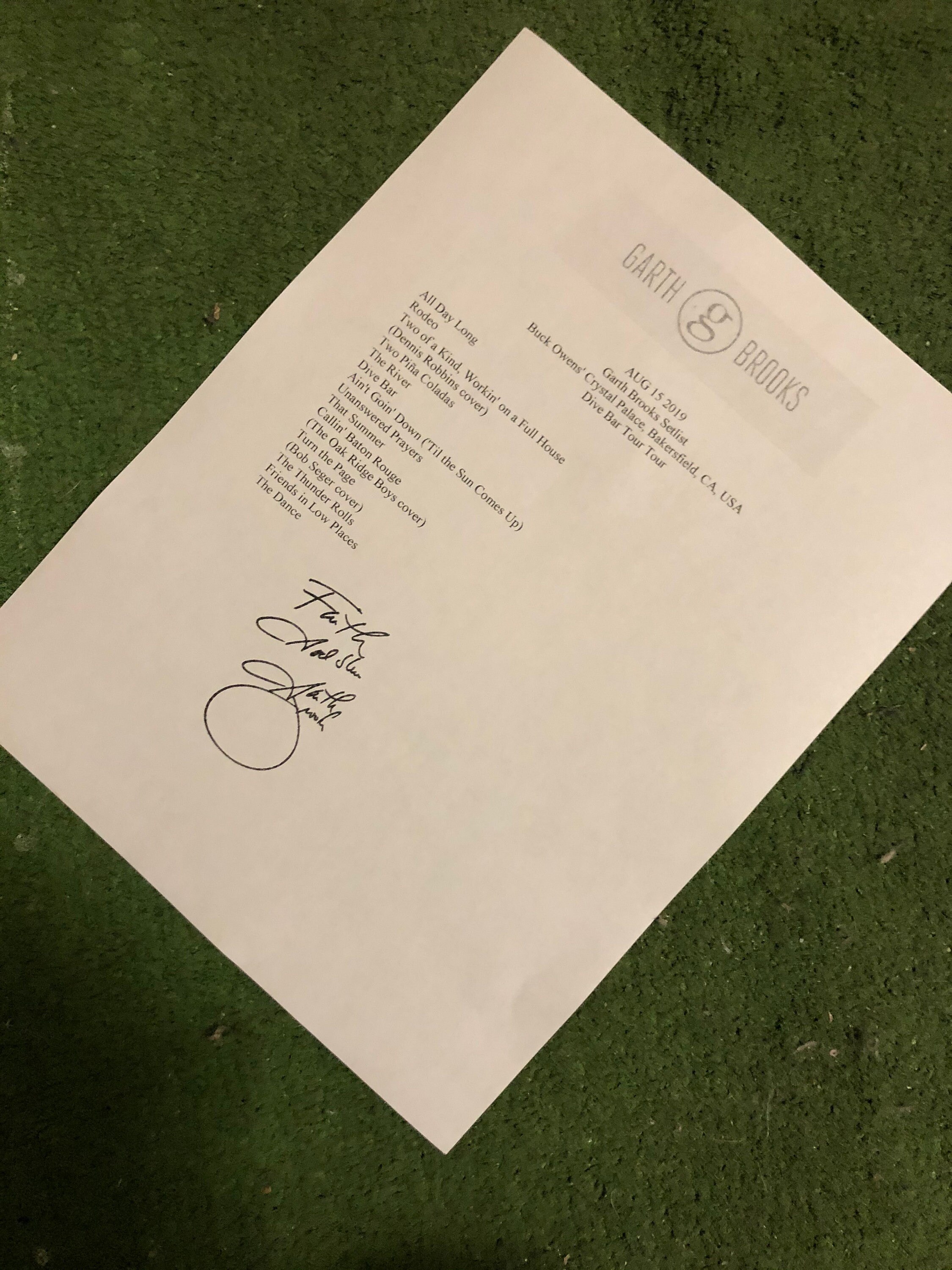 Garth Brooks Setlist Vegas 89