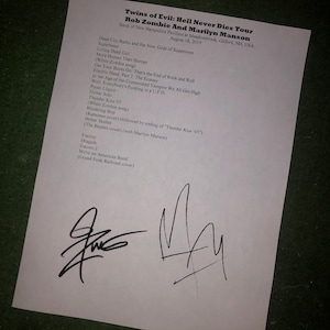 Marilyn manson autograph - Etsy 日本