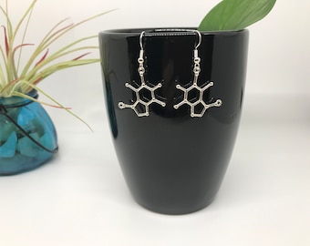 Caffeine Molecule Earrings