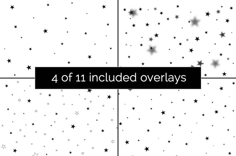 11 Star Overlays for Photoshop