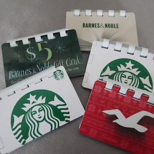 Mini-Notizbuch mit Geschenkkarten, Upcycle, Wiederverwendung