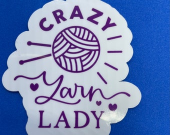 20 Die Cut Knitting and crocheting stickers *Free Shipping*