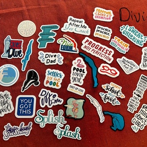 Swim, Dive, Water Polo and Synchronized Swim Stickers free Shipping - Etsy
