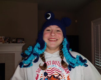 Crazy eyed Kraken beanie