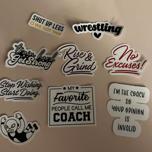 Wrestling Stickers *free Shipping * Personalized Optional - Etsy