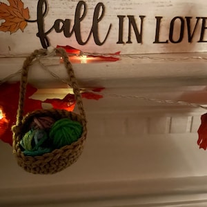 Cute Yarn basket ornament or pin cushion