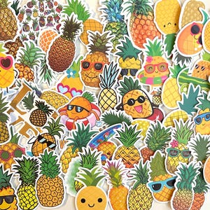 Pineapple Stickers: Happy Mail, Laptop Decals