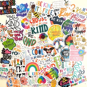 Be Kind Stickers | Choose your pack size | Happy Mail | Decals for water bottles, laptops, phones, journals & scrapbooks