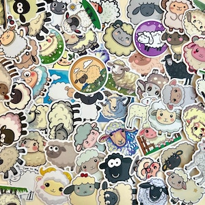 Sheep Stickers | Choose your pack size | Happy Mail | Decal for water bottles, laptops, phones, lockers, and scrapbooks