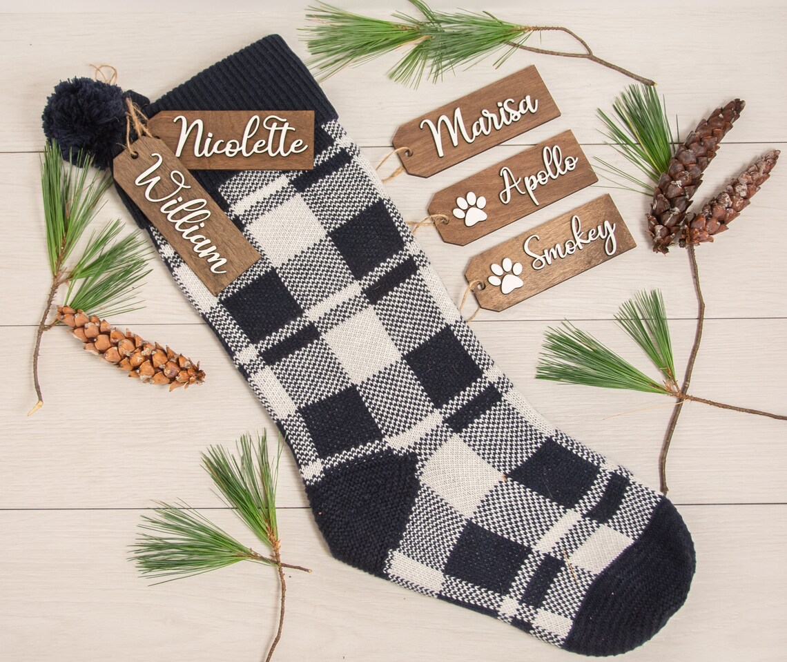 Christmas Stocking Tag Personalized Stocking Tag Pet Etsy UK