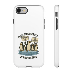 Custodia per telefono Penguin Protest - Politicamente scorretta - Custodie resistenti per trendsetter, regalo per amici, design unico, uso quotidiano
