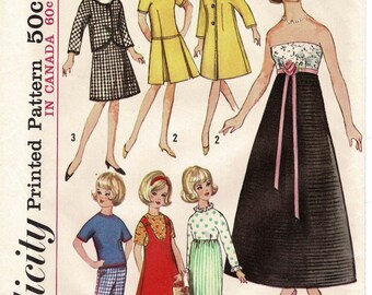 12" Doll Clothing Simplicity 6244 Vintage 1965 PDF Sewing Pattern