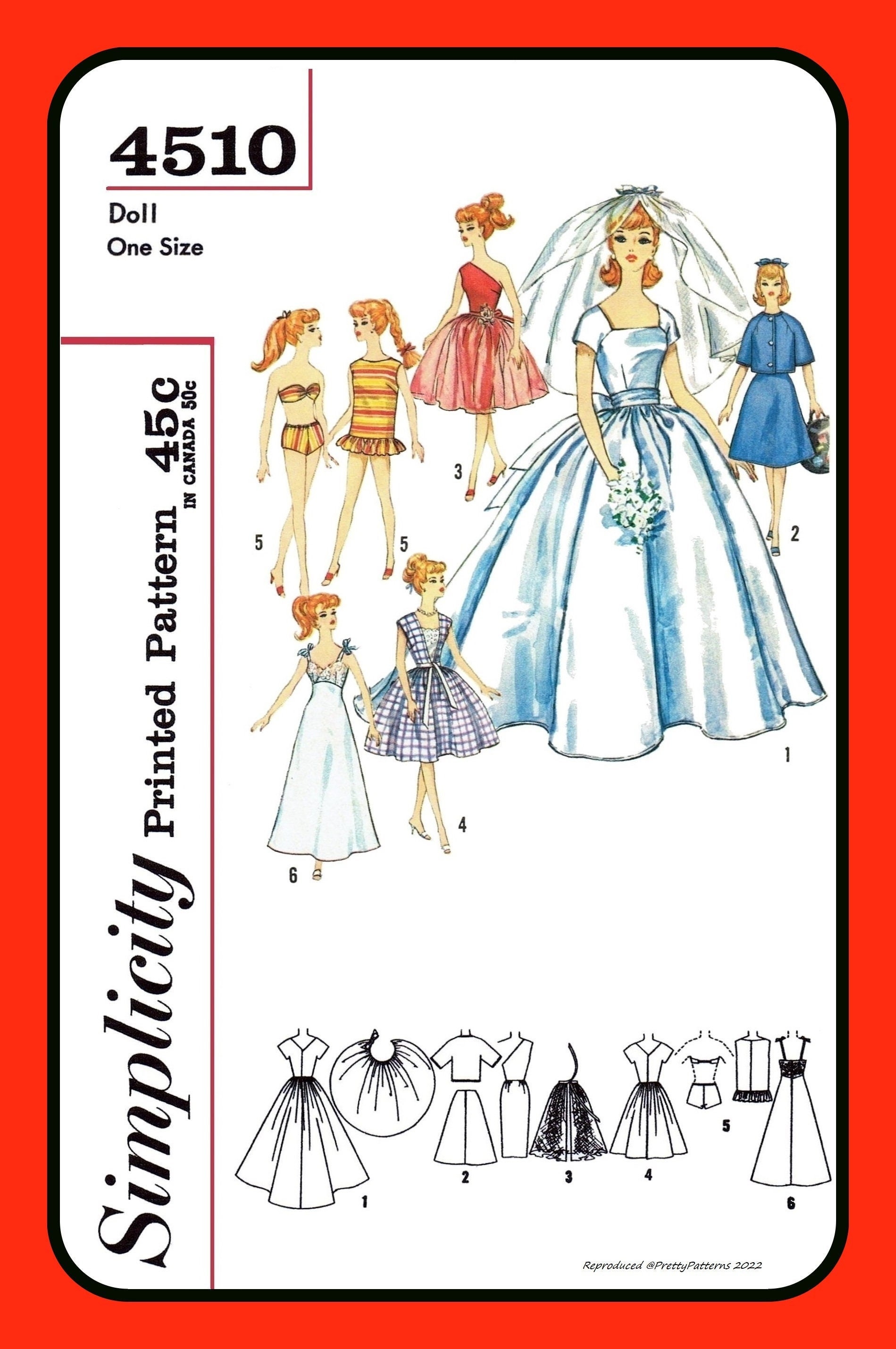 Barbie sewing patterns, vintage - See Saw