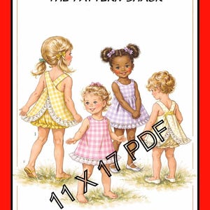 Blusa y pantalones bombachos sin mangas para niñas, talla 3, Simplicity 8165, años 1969, patrón de costura, 11 x 17, PDF