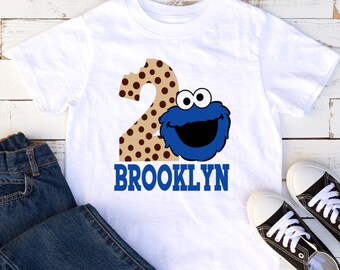 cookie monster first birthday shirt