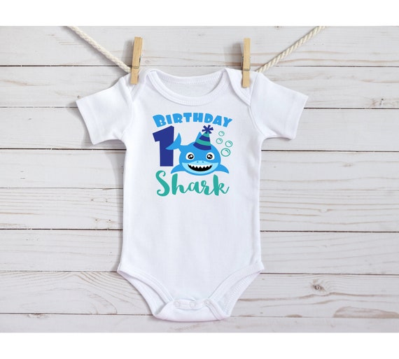 baby shark birthday onesie