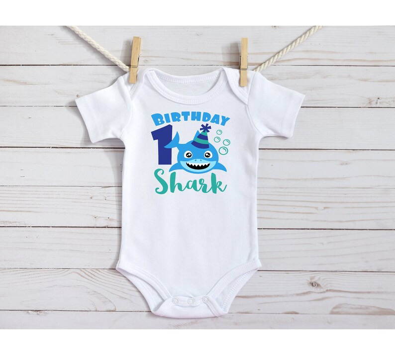 Baby Shark 1st birthday Shirt Onesie® Baby Shark First Etsy