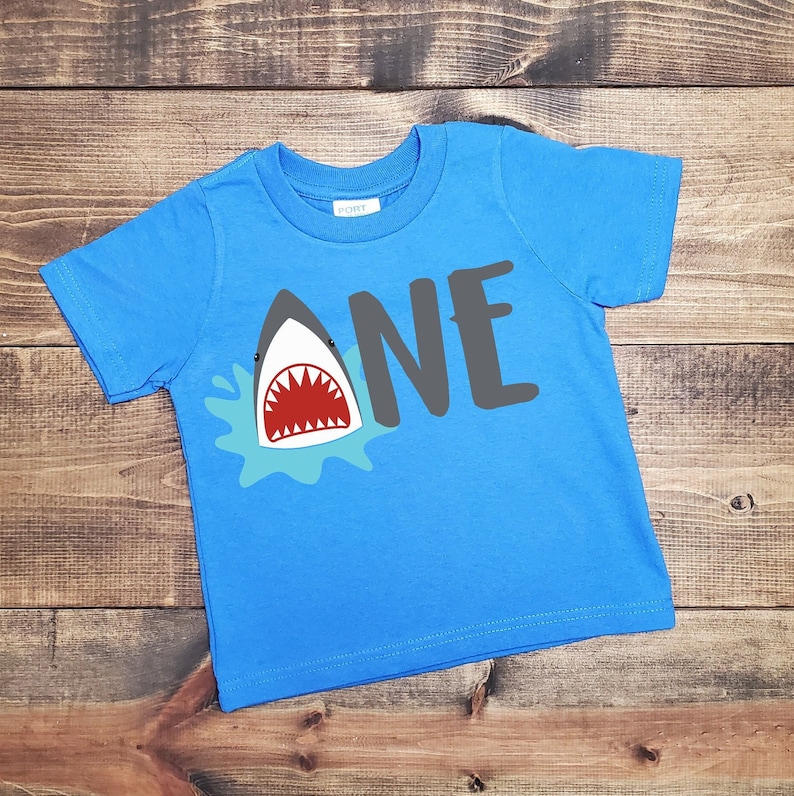 Shark Birthday Shark Birthday personalized Shark Birthday ONE t-shirt shirt 1st birthday Shirt t-shirt birthday First birthday