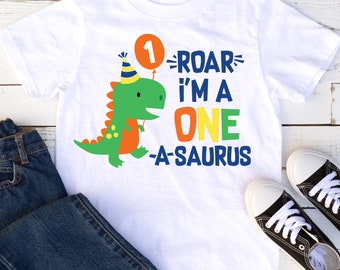 Dino ONE Birthday Shirt, Dinosaur 1st birthday, One-a-saurus, Sublimation, personalized, birthday Shirt, personalized, ONE, Dinosaur t shirt
