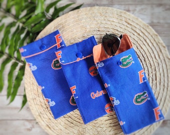 Miami Hurricanes Sunglass Case, Florida Gator Sunglass Case, Eyeglass Case, Eyeglass Cover, Unisex College Football Fan Gift, Valentine's