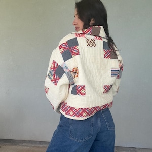 Vintage Patchwork Quilt Jacket • Upcycle