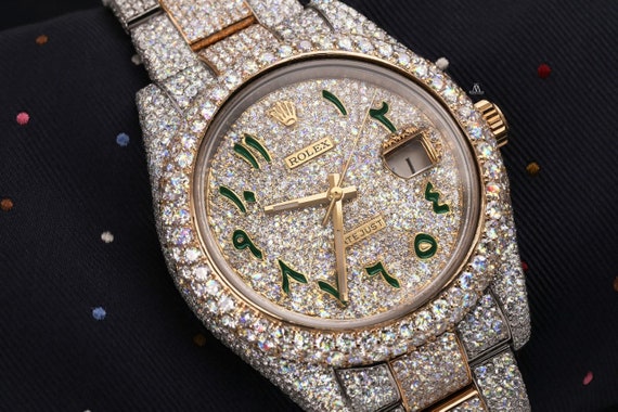 iced out rolex datejust 41