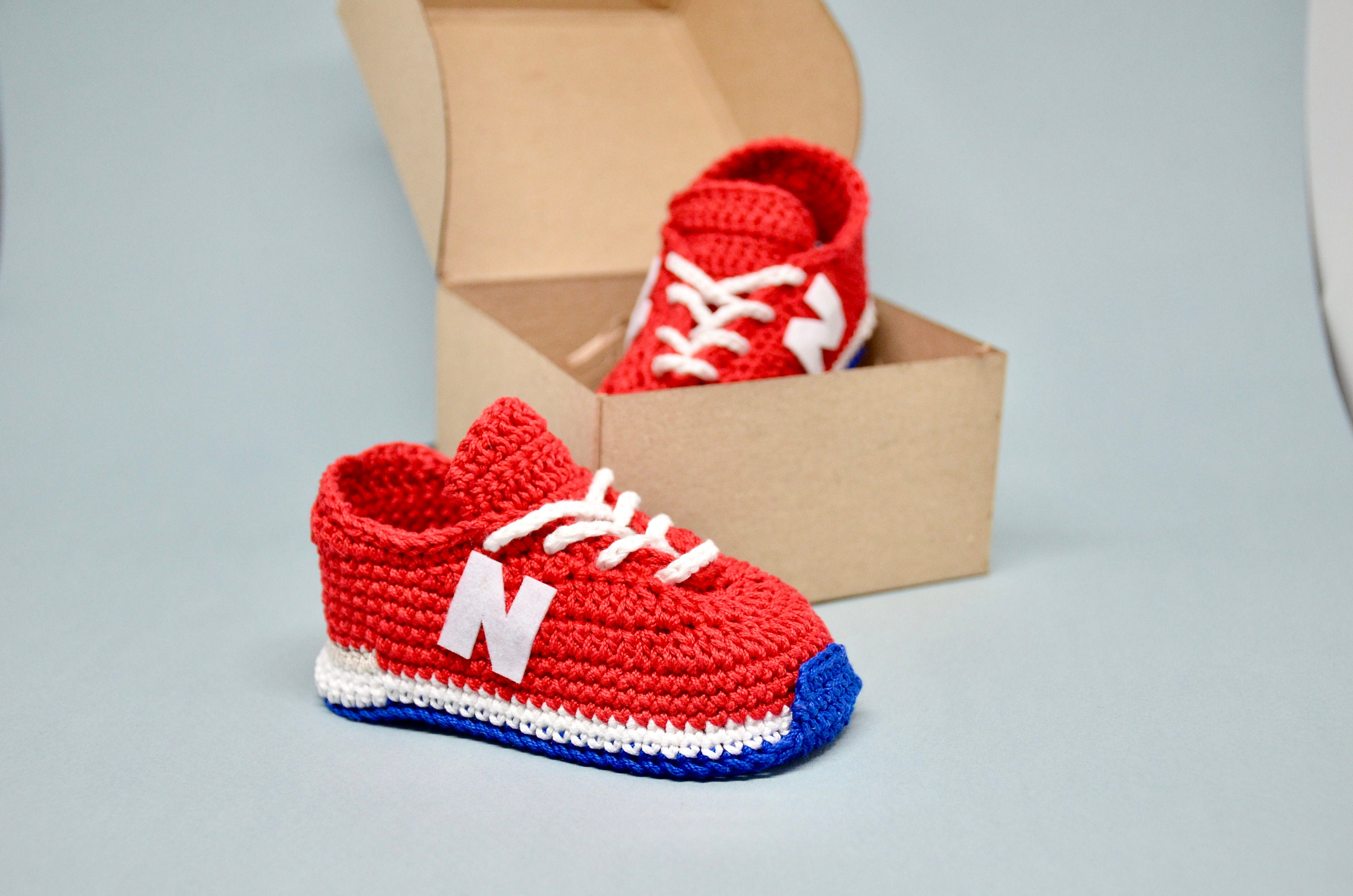 Red baby booties baby shoes boy infant shoes Etsy
