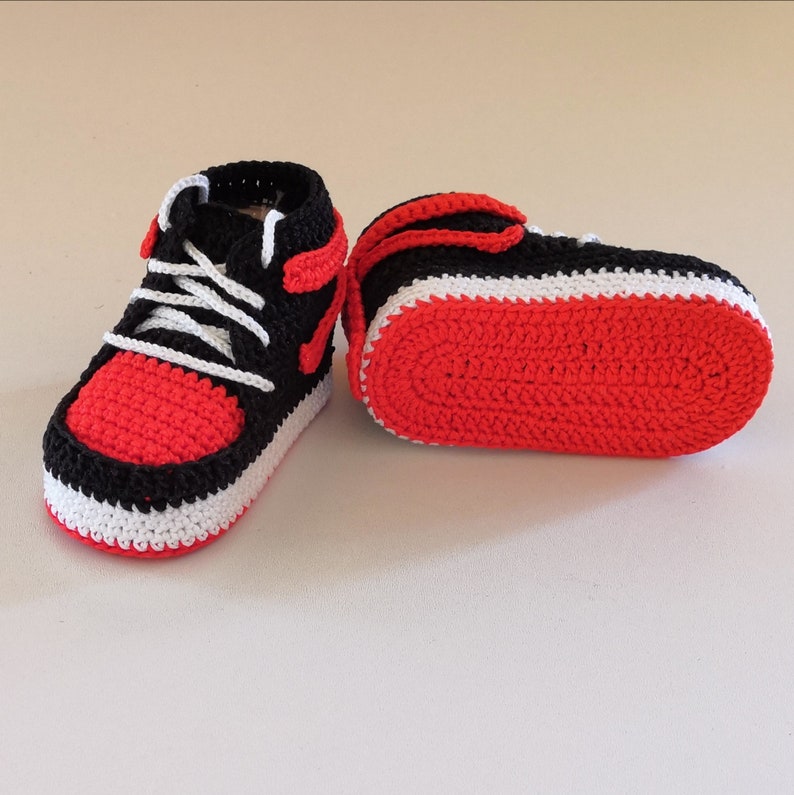 Baby booties crochet air jordan 1 newborn shoes Etsy Baby booties crochet air jordan 1 newborn shoes Etsy