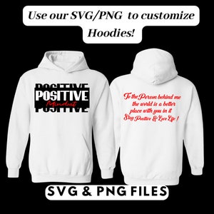 Vibra positiva SVG PNG Formatos de archivo digitales inspiradores de descarga - "Mentalidad positiva"