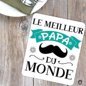 Dessous de plat personnalisé meilleur papa du monde - LIVRAISON OFFERTE