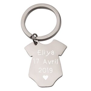 Porte-clé body naissance gravé - LIVRAISON OFFERTE