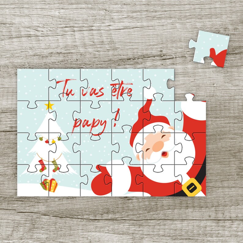 Puzzle personnalisable Père-Noël image 1