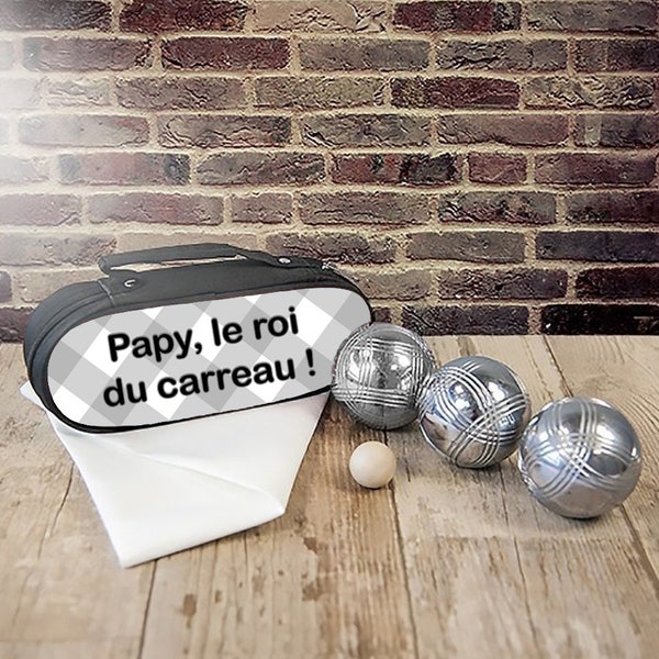 Sacoche de rangement pour boules de pétanques modèle carreau