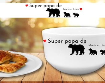 Bol personnalisable Famille ours