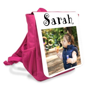 Sac à dos personnalisable avec une photo et un prénom - LIVRAISON OFFERTE