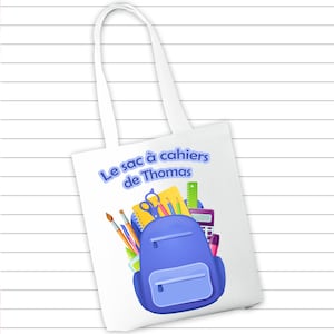 Sac à cahiers personnalisable avec message - LIVRAISON OFFERTE