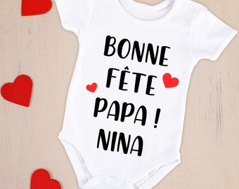 Body bébé ou tee-shirt personnalisable fête des pères