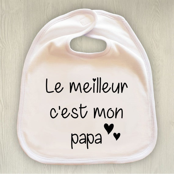 Bavoir Personnalise Pour Le Meilleur Papa Etsy Ireland