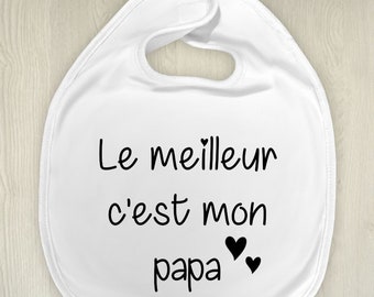 Bavoir personnalisé pour le meilleur papa