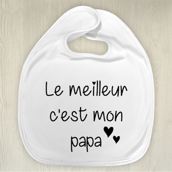 Bavoir personnalisé pour le meilleur papa