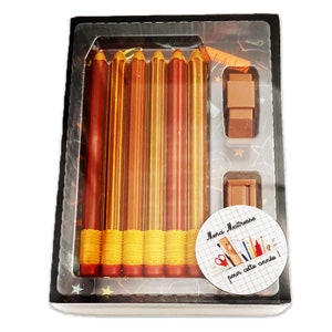 Coffret personnalisé crayons en chocolat image 1