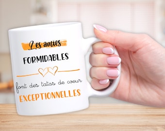 Mug personnalisé les amies formidables font des tatas de coeur exceptionnelles