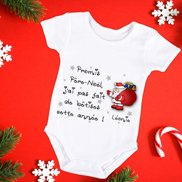 Body bébé ou tee-shirt personnalisable Père-Noël