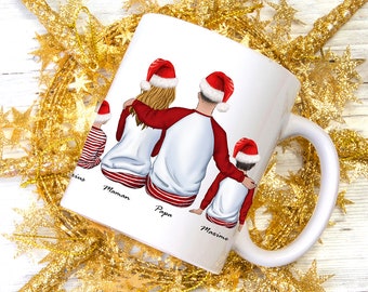 Mug Noël personnalisable modèle Famille