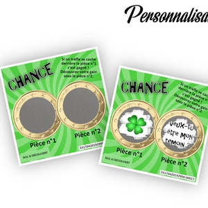 Carte à gratter personnalisable avec un message au choix pour une annonce originale 6 couleurs - LIVRAISON OFFERTE Vert